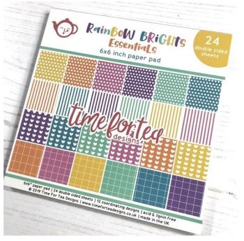 Time for Tea - Rainbow Brights Essentials Paper Pad 6x6"
