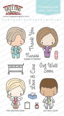 Get well soon clear stamp set - The Greeting Farm