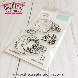 Frappe-y Anya FB (front and back) clear stamp set - The Greeting Farm