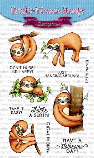 **NEW** Kraftin' Kimmie - A slothsome day! clear stamp set