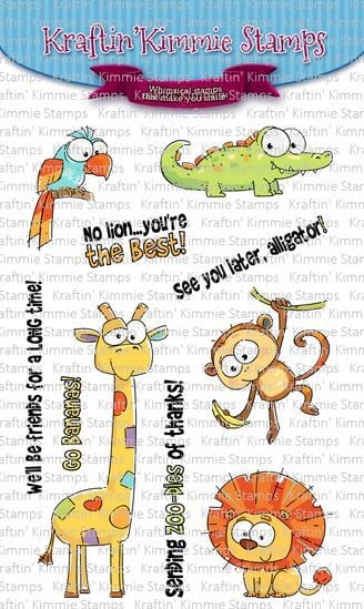 **NEW** Kraftin' Kimmie - Zoodles! clear stamp set