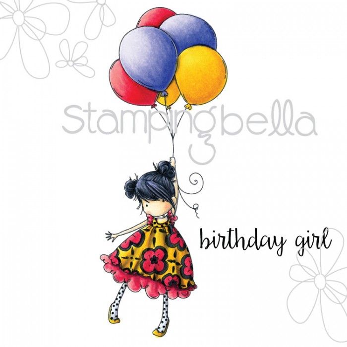 Stamping Bella - Tiny Townie BLOSSOM loves BALLOONS (includes sentiment sho