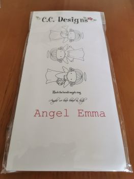 C.C. Designs - Angel Emma red rubber Stamp Set