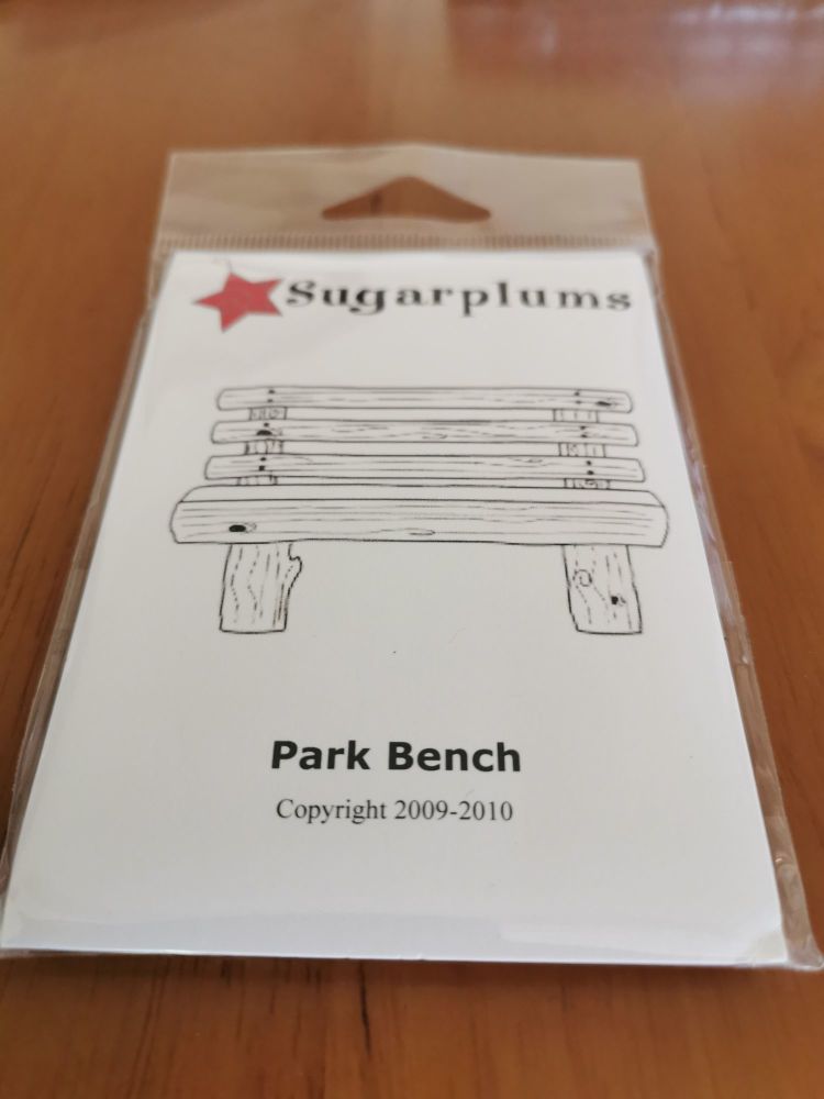 C.C. Designs - Park bench red rubber Stamp Set