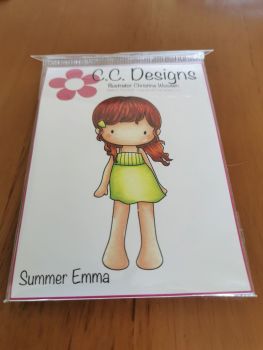 C.C. Designs - Summer Emma red rubber Stamp