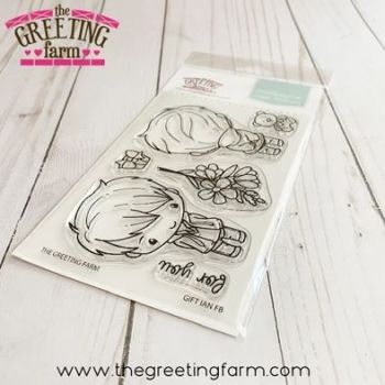 Gift Ian FB (front and back) clear stamp set - The Greeting Farm