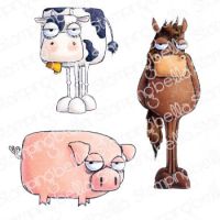 Stamping Bella - ODDBALL FARM ANIMALS (SET OF 3 RUBBER STAMPS)