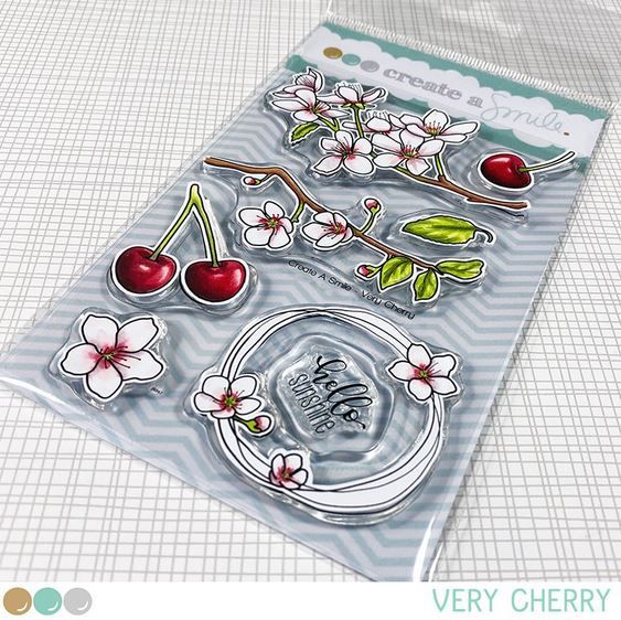 Create a smile - Very Cherry clear stamp