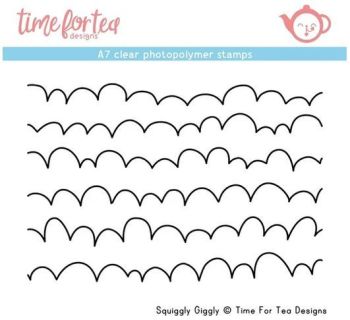 Time For Tea - Squiggly Giggly A7 Clear Stamp Set