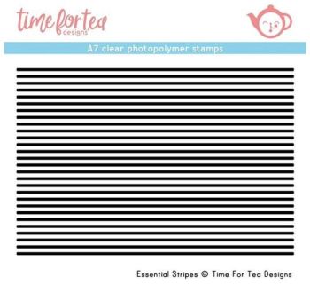 Time For Tea - Essential Stripes A7 Clear Stamp Set