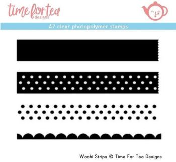 Time For Tea - Washi Strips A7 Clear Stamp Set