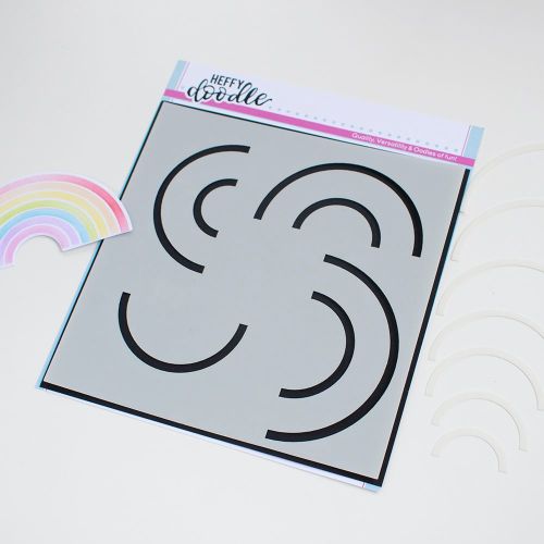 ***NEW***Heffy Doodle - Rainbow builder stencil