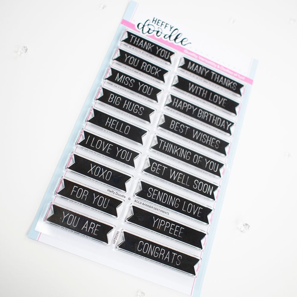 ***NEW***Heffy Doodle - Bold Banner clear stamps
