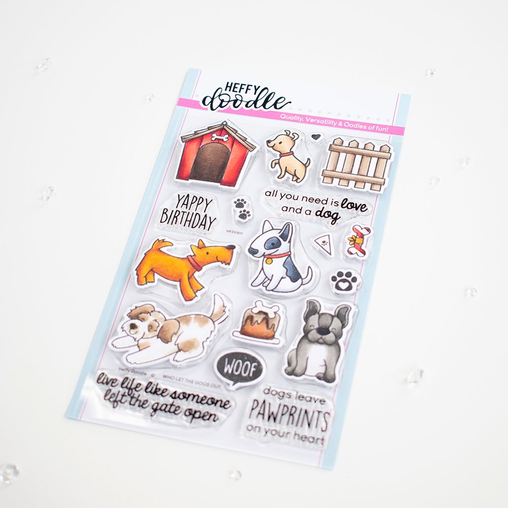 ***NEW***Heffy Doodle - Who Let The Dogs Out clear stamps
