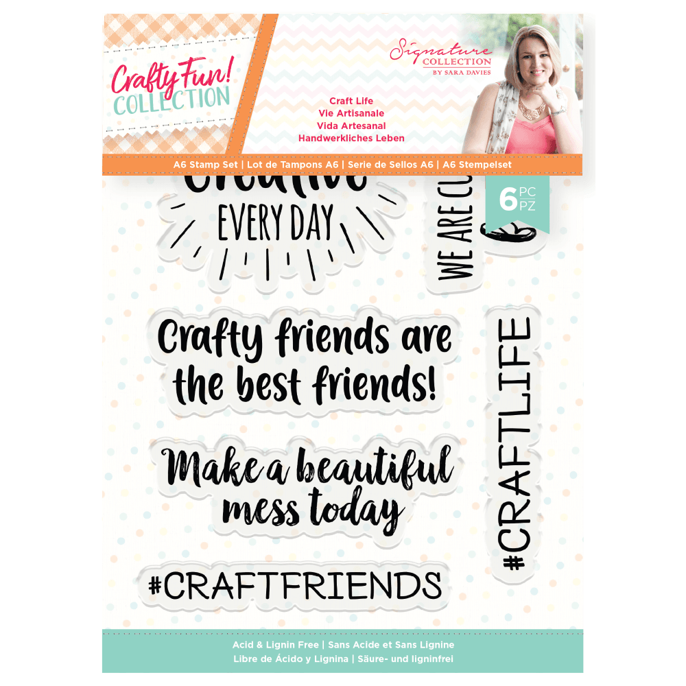 Crafty Fun -  Photopolymer A6 Stamp Set - Craft Life
