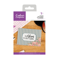 Crafter's Companion Clear Acrylic Stamp - Quirky Sentiment Stamps - Too Glam