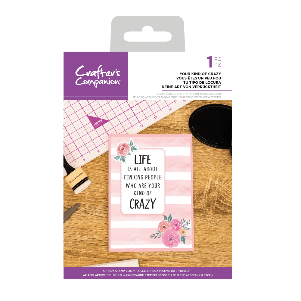 Crafter's Companion Clear Acrylic Stamp - Quirky Sentiment Stamps - Your Ki