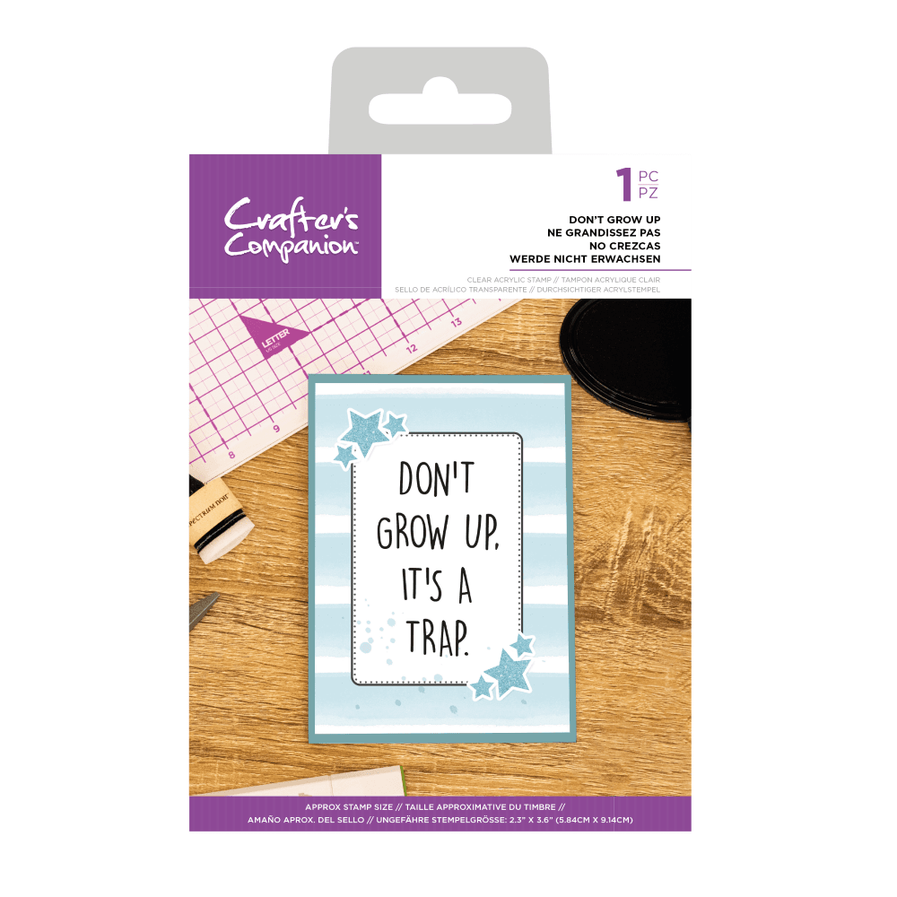 Crafter's Companion Clear Acrylic Stamp - Quirky Sentiment Stamps - Don't G