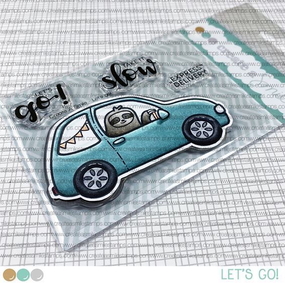 ***NEW*** Create a smile - Let's go! clear stamp