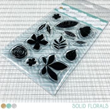 Create a smile - Solid Florals clear stamp