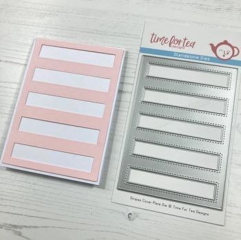 Time For Tea - Stripes cover plate die Set