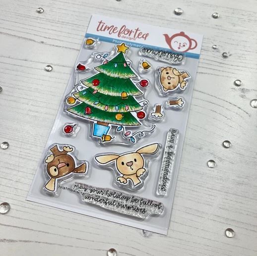Time For Tea - Christmas Surprise clear stamp set
