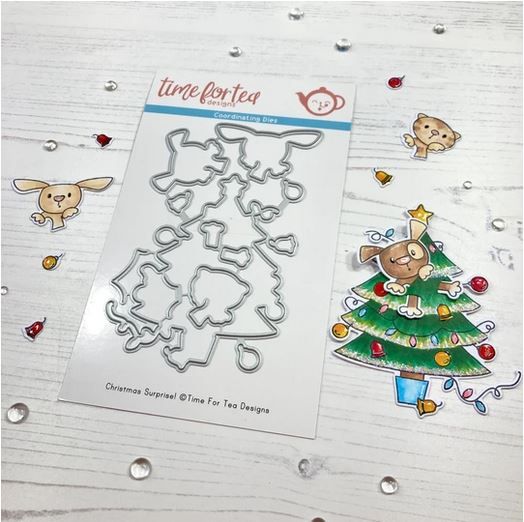 ***NEW*** Time For Tea - Christmas Surprise clear die set