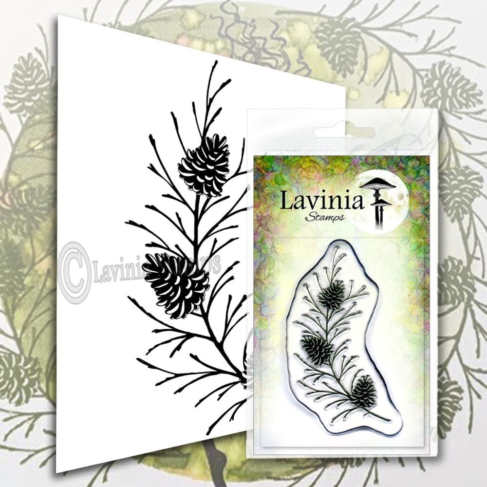 Lavinia stamps - Fir Cone Branch