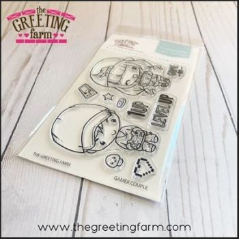 Gamer couple clear stamp set - The Greeting Farm