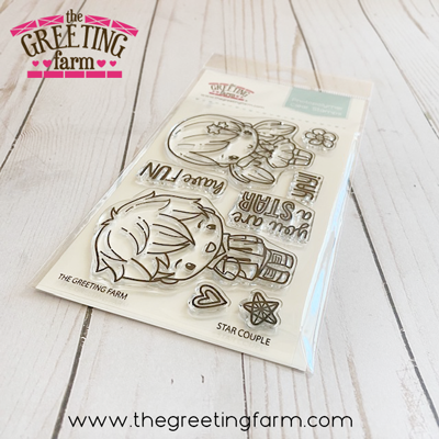 Star couple clear stamp set - The Greeting Farm