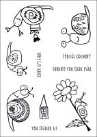 Snail Mail A6 stamps - Funky Fossil