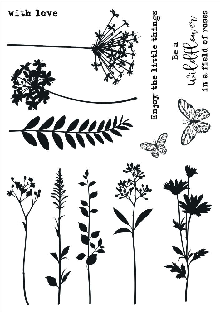 In the Meadow A5 stamps - Funky Fossil