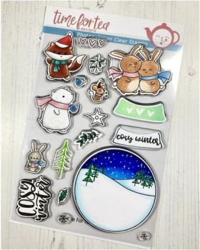 Time For Tea - A5 Cosy Winter clear stamp set