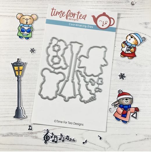 ***NEW*** Time For Tea - Carolling Critters Coordinating Die set