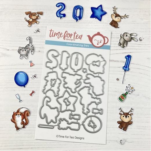 ***NEW*** Time For Tea - Happy New Year Critters Coordinating Die set