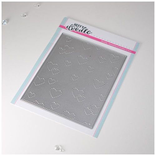 Heffy Doodle Stitched heart backdrop die