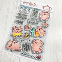 Time For Tea - Workout Pigs Clear Stamp Set