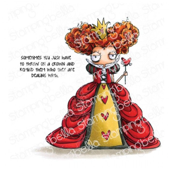 Stamping Bella - ODDBALL QUEEN OF HEARTS RUBBER STAMP (ALICE IN WONDERLAND COLLECTION)