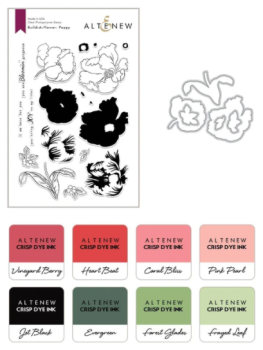 Build-A-Flower: Poppy Layering Stamp & Die Set & Ink Bundle - Altenew