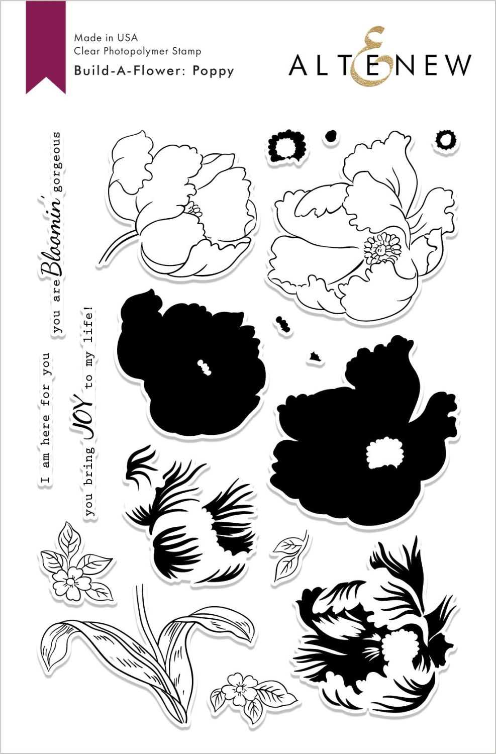 Build-A-Flower: Poppy Layering Stamp & Die Set