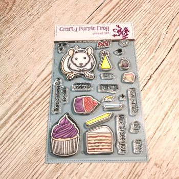 Party Mouse Stamp Set - Crafty Purple Frog