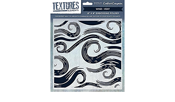 Textures elements - Wind- vent - 8 x 8 embossing folder