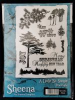 Crafter's Companion  A5 Rubber Stamp - Sheena Douglas A little bit scenic- Pinescape