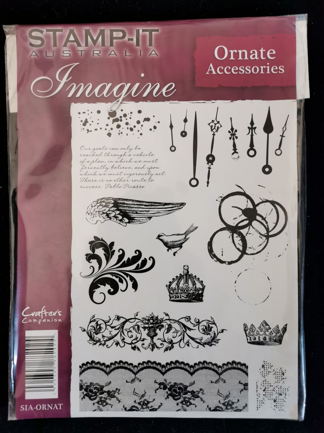 Crafter s Companion A5 Rubber Stamp Imagine Ornate Accessories