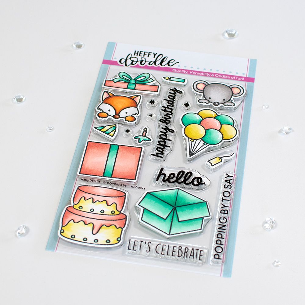 ***NEW*** Heffy Doodle - Popping By clear stamps