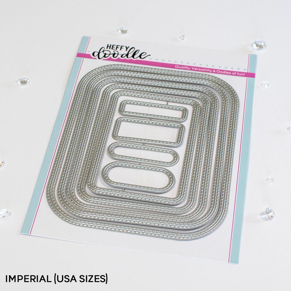 ***NEW*** Heffy Doodle - Stitched Rounded Imperial Rectangle die set