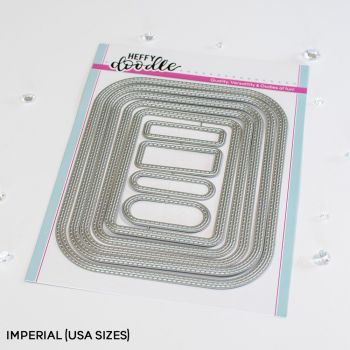 Heffy Doodle - Stitched Rounded Imperial Rectangle die set