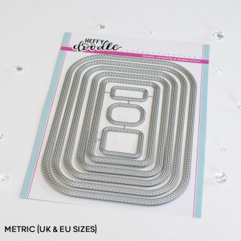 Heffy Doodle - Stitched Rounded Metric Rectangle die set