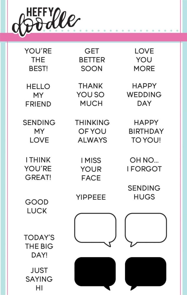 Heffy Doodle - Whatcha sayin' Clear Stamps