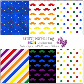 PRIDE - Digital paper set - Crafty Purple Frog